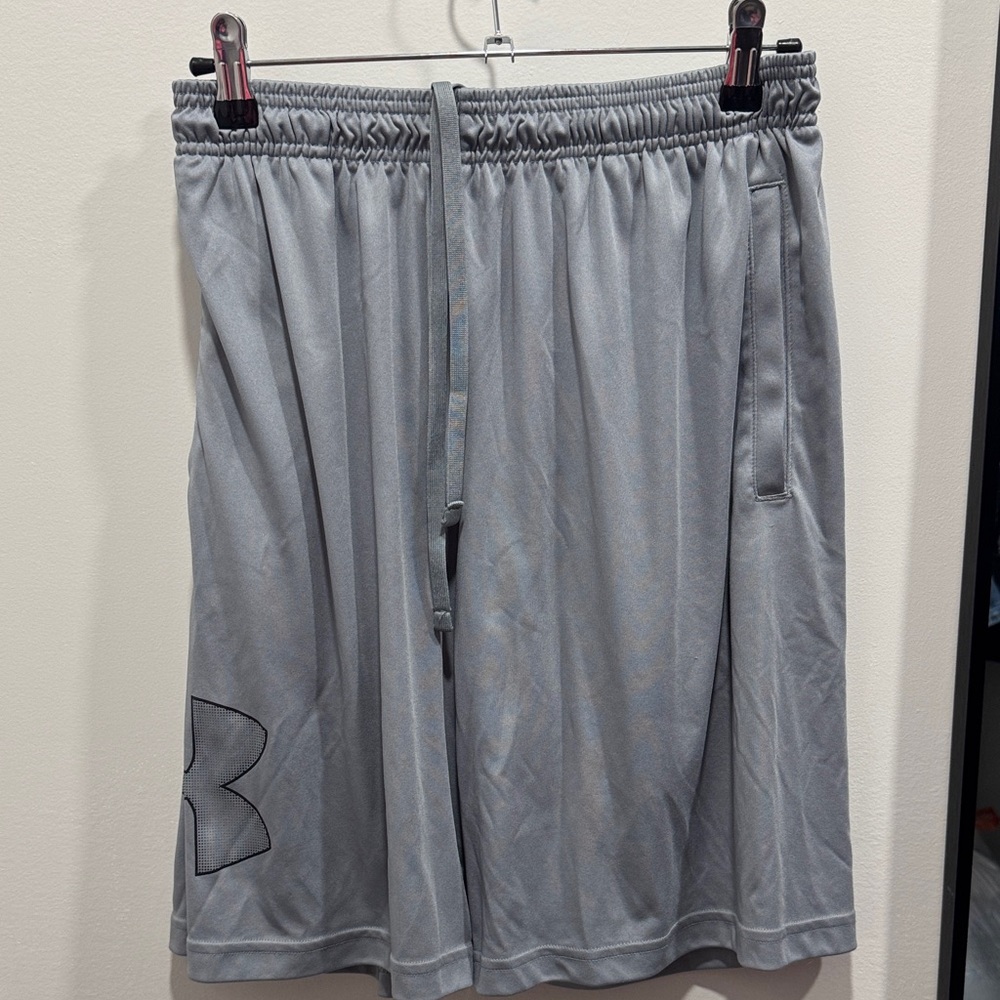 Under Armour Light Gray Athletic Drawstring Shorts
